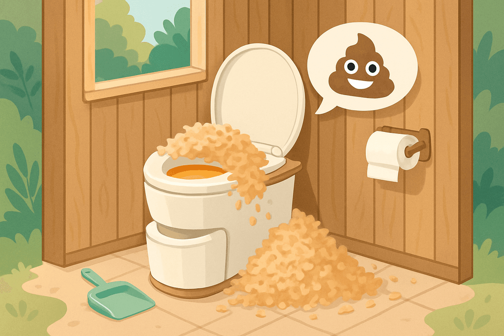 Kackastrophe in der Gartenhütte – Eine wahre Trenntoiletten-Story